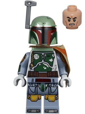 LEGO sw0977 Boba Fett - Pauldron, Helmet, Jet Pack, Printed Arms and Legs, Clone Head