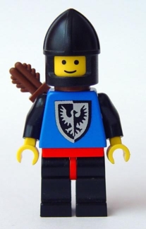 LEGO cas005 Black Falcon - Black Legs with Red Hips, Black Chin-Guard, Quiver