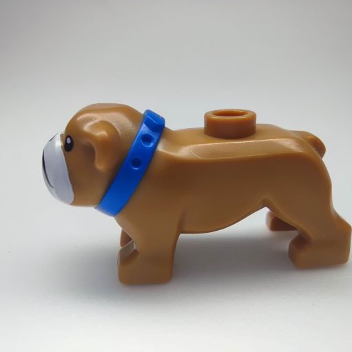 LEGO 65388pb02 Dog, Bulldog with Black Eyes