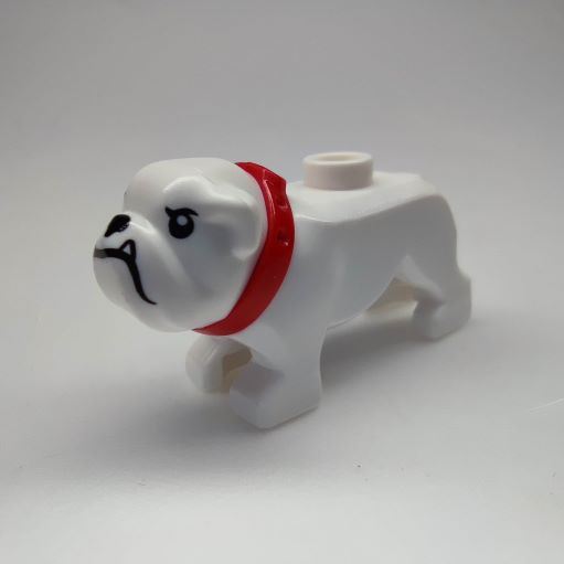 LEGO 65388pb01 Dog, Bulldog with Black Eyes