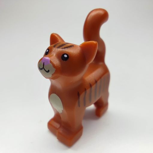 LEGO 13786pb02 Cat, Standing with Dark Tan Chest and Muzzle