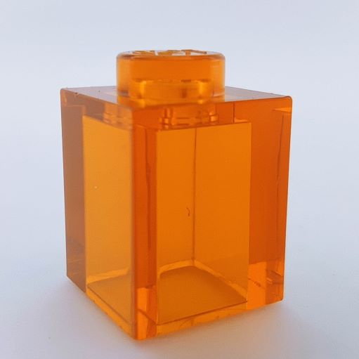 LEGO 3005 Trans-Orange Brick 1 x 1