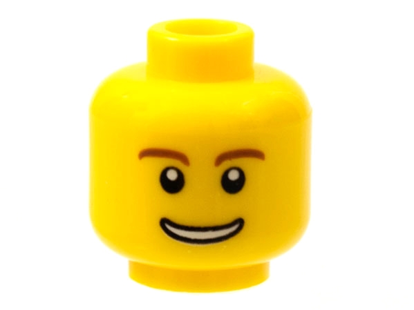 LEGO 3626bpb0273 Minifigure, Head Brown Eyebrows