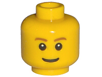 LEGO 3626bpb0121 Minifigure, Head Brown Eyebrows