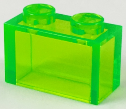 LEGO 3065 - Trans-Bright Green Brick 1 x 2 