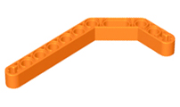 LEGO 32009 Orange Technic, Liftarm, Modified Bent Thick 1 x 11.5