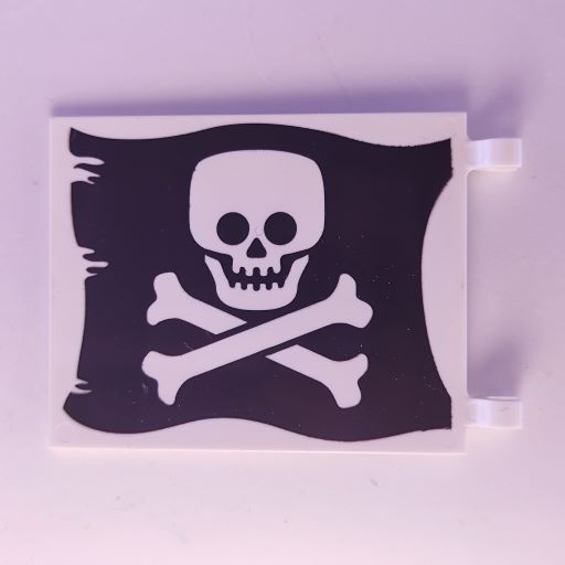 LEGO 2525pb012 Flag 6 x 4 with Flat Skull and Crossbones