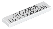 LEGO 2431pb429 - Tile 1 x 4 with 'GT3RS LG-P' and Variable Code Pattern