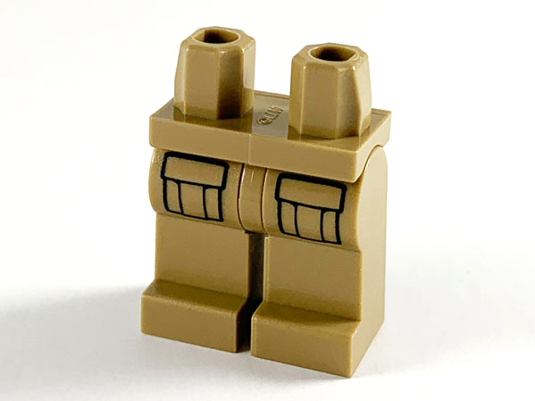 LEGO 970c00pb0747 - Tan Hips and Legs with Cargo Pockets