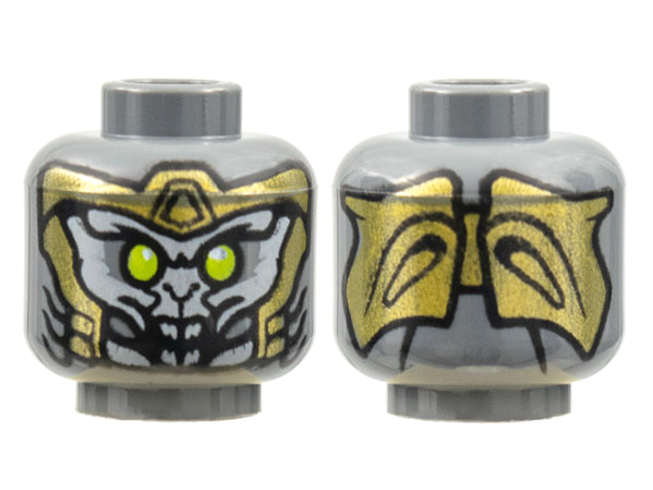 LEGO 3626cpb2852 Minifigure, Head Alien with Gold Armor