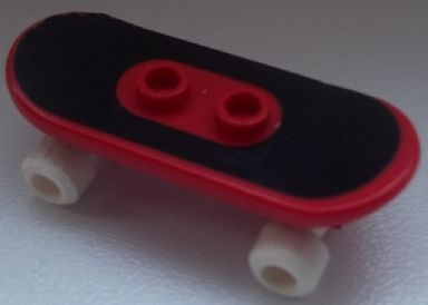 LEGO 45917c01pb01 - SKATEBOARD ČERVENÝ S POLEPEM