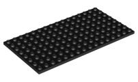LEGO 92438 - Black Plate 8 x 16