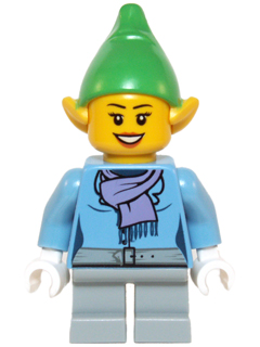 LEGO hol049 Elf - Female Medium Blue Top