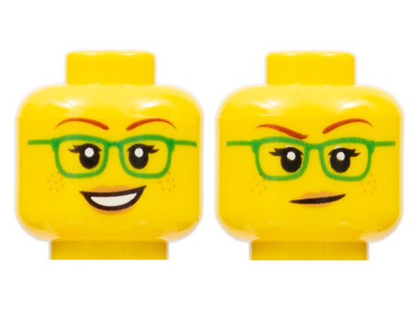LEGO 3626cpb2377 - OBLIČEJ DÍVKY S BRÝLEMI