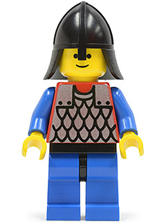 LEGO cas153 Rytíř, Scale Mail - Red with Blue Arms