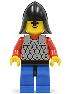 LEGO cas154 Rytíř, Scale Mail - Red with Red Arms
