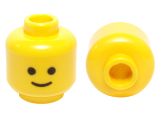LEGO 3626cp01 Minifigure, Head Standard Grin Pattern - Hollow Stud