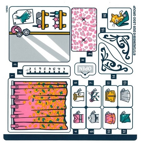 LEGO - Samolepky, 41427stk01 Sticker Sheet for Set 41427