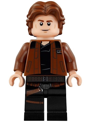 LEGO sw0921 Han Solo, Black Legs with Holster Pattern