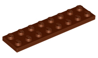 LEGO 3034 Reddish Brown Plate 2 x 8
