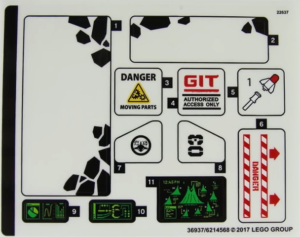 LEGO 70631stk01 Samolepky, Sticker Sheet for Set 70631