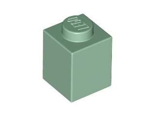 LEGO 3005 - Sand Green Brick 1 x 1
