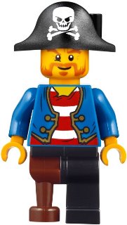 LEGO pi146 Pirate Blue Jacket
