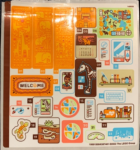 LEGO 41717stk01 Samolepky, Sticker Sheet for Set 41717