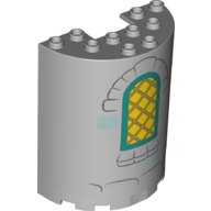 LEGO 87926pb025 Cylinder Half 3 x 6 x 6 with 1 x 2 Cutout