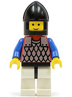 LEGO cas145 Rytíř, Scale Mail - Red with Blue Arms