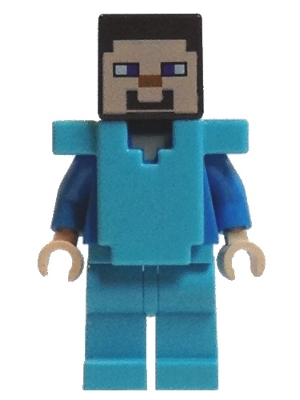 LEGO min042 Steve - Medium Azure Legs and Armor
