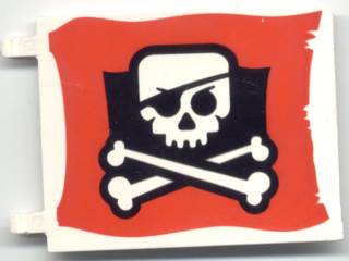 LEGO 2525px6 Prapor, Flag 6 x 4 with Skull and Crossbones