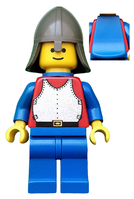 LEGO cas201 Rytíř,  Breastplate - Red with Blue Arms