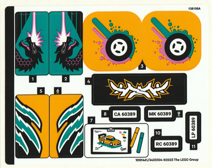 LEGO 60389stk01 Samolepky, Sticker Sheet for Set 60389