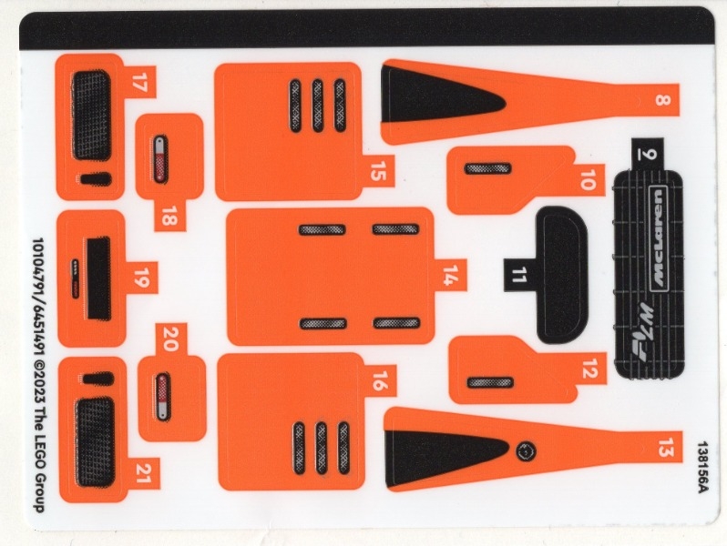 LEGO 76918stk02 Samolepky, Sticker Sheet for Set 76918
