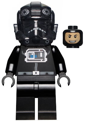 LEGO sw0268a Imperial TIE Fighter Pilot - Black Head, Balaclava