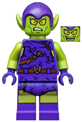 LEGO sh0545 Green Goblin - Lime Skin, Dark Purple Outfit