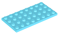LEGO 3035 - Medium Azure Plate 4 x 8
