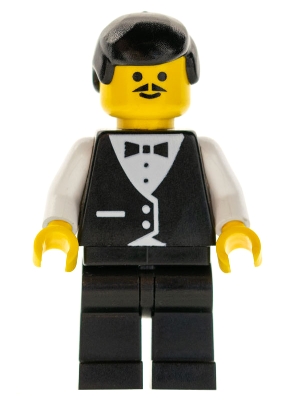 LEGO wtr001 Town Vest Formal - Waiter with Moustache