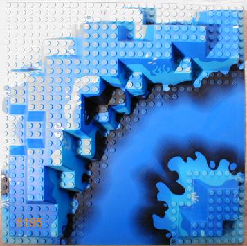 LEGO 6024px1 3D podložka, 32 x 32 Canyon with Blue Underwater Pattern