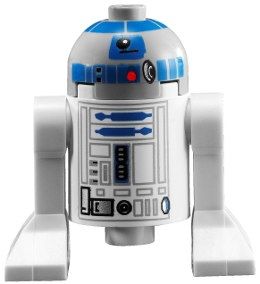 LEGO sw0217 Astromech Droid, R2-D2, Light Bluish Gray Head