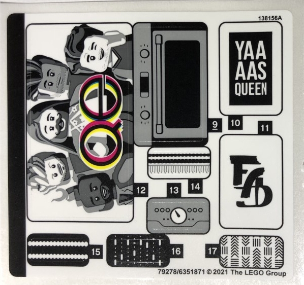 LEGO 10291stk01 Samolepky, Sticker Sheet for Set 10291