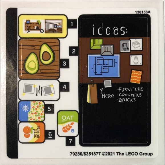 LEGO 10291stk02 Samolepky, Sticker Sheet for Set 10291