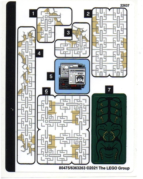 LEGO 76185stk01 Samolepky, Sticker Sheet for Set 76185