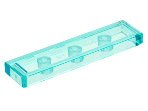 LEGO 2431 - Trans-Light Blue Tile 1 x 4