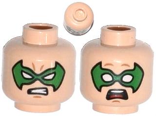 LEGO 3626cpb1095 Minifigure, Head Dual Sided Green Eye