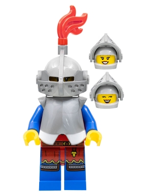 LEGO cas559 Lion Knight - Female, Light Bluish Gray Helmet
