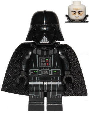 LEGO sw1106 Darth Vader - Printed Arms, Spongy Cape, White Head with Smile