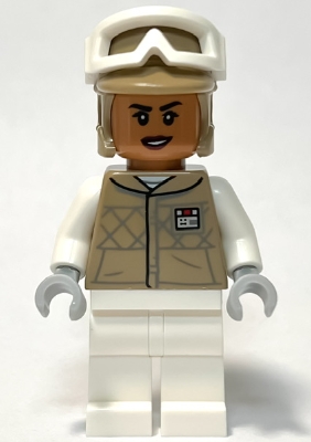 LEGO sw1313 Hoth Rebel Trooper Dark Tan Uniform and Helmet, White Legs, Female (Kori Zaran)