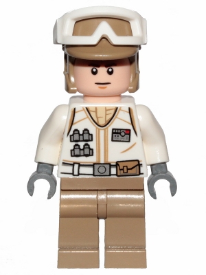 LEGO sw1015 Hoth Rebel Trooper White Uniform, Dark Tan Legs (Frown)